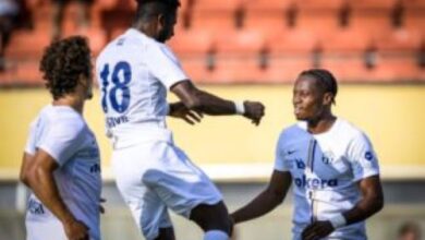 Ghana forward Daniel Afriyie Barnieh reacts to FC Zurich’s win against Stade-Laussane-Ouchy