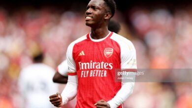 Eddie Nketiah scores as Arsenal record nervy win against Nottingham Forest at Emirates Stadium