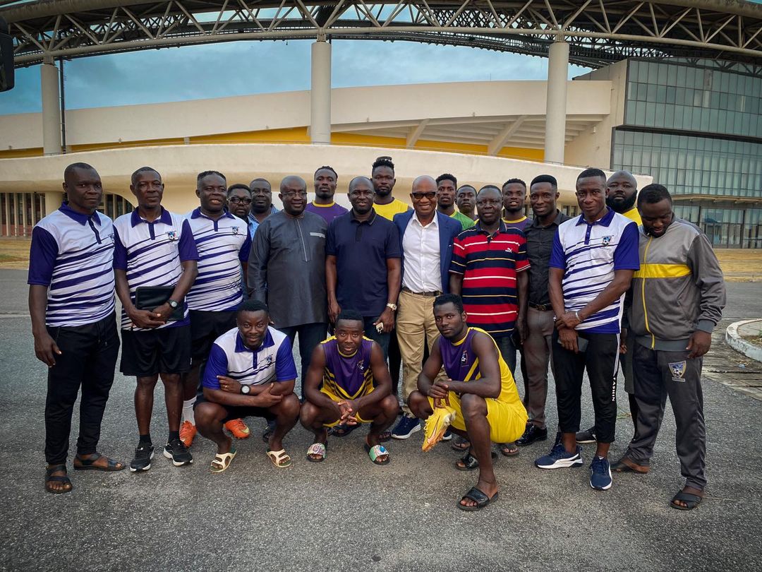 GFA Vice President Mark Addo visits Medeama squad ahead of Remo Stars clash