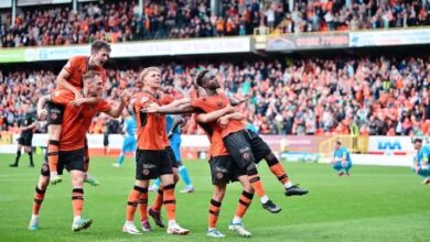 Mathew Anim Cudjoe scores in Dundee United's draw with Dunfermline Athletic