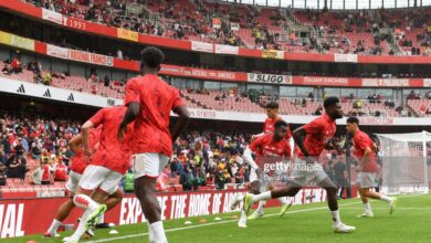 Thomas Partey deployed at right back in Arsenal's first game of the season