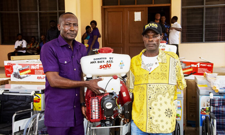 Akrofuom Assembly supports PWDs with livelihood items