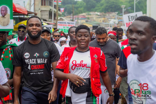 Kofi Sam Atta-Mills led a peaceful walk in memory of his late father