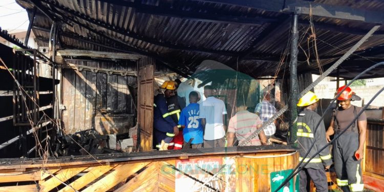 Pub, two shops gutted by fire at Eno Mirekua