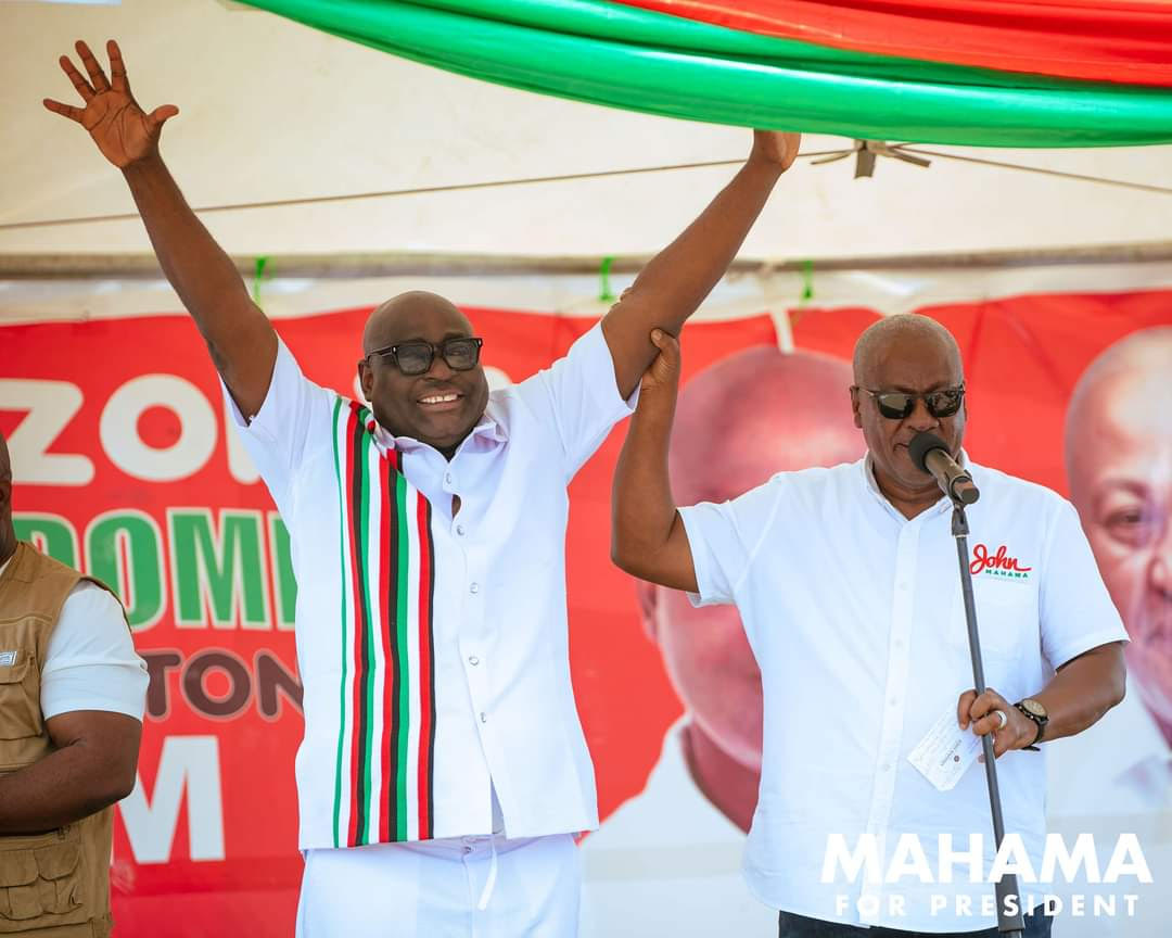 John Mahama Endorses Hon. Alexander Gabby Roosevelt Hottordze as NDC Parliamentary Candidate for Central Tongu