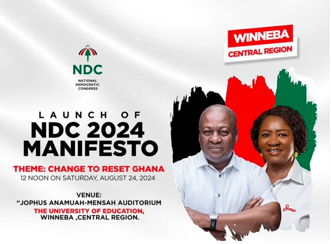 LIVE streaming of NDC manifesto launch @Winneba