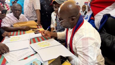 Egyapa Mercer files nomination for Sekondi, confident of retaining seat